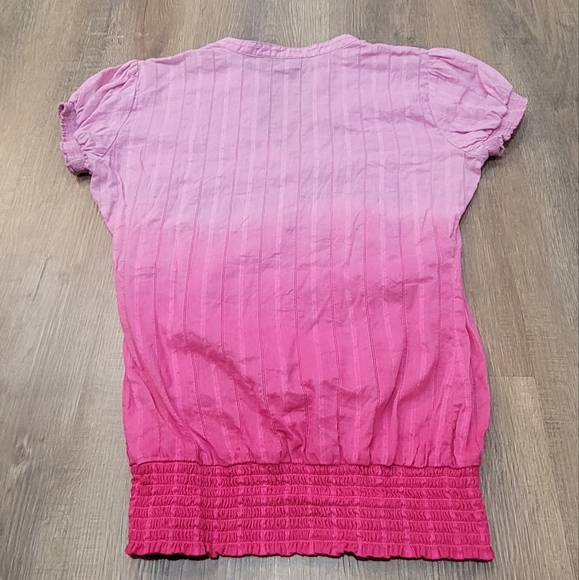 Vintage Y2K Barbie Vanity Ombre Pink/Magenta Beaded Top, Sm, 100% Cotton - Picture 2 of 5